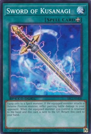 Sword of Kusanagi (SBC2-ENI06) - Speed Duel: Battle City Finals 1st Edition Speed Duel: Battle City Finals Yugioh Single  Squirtle Squad Card Shop.