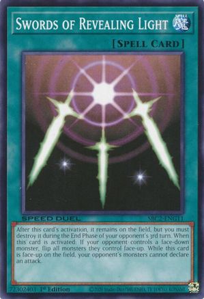 Swords of Revealing Light (SBC2-ENG11) (SBC2-ENG11) - Speed Duel: Battle City Finals 1st Edition Speed Duel: Battle City Finals Yugioh Single  Squirtle Squad Card Shop.