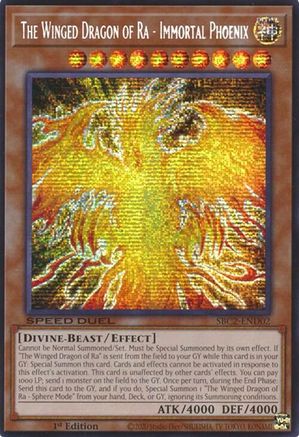 The Winged Dragon of Ra - Immortal Phoenix (PSR) (SBC2-END02) - Speed Duel: Battle City Finals 1st Edition Speed Duel: Battle City Finals Yugioh Single  Squirtle Squad Card Shop.