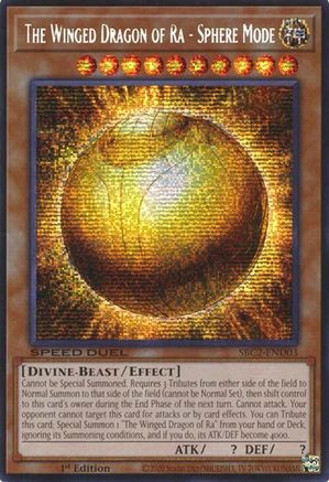 The Winged Dragon of Ra - Sphere Mode (PSR) (SBC2-END03) - Speed Duel: Battle City Finals 1st Edition Speed Duel: Battle City Finals Yugioh Single  Squirtle Squad Card Shop.