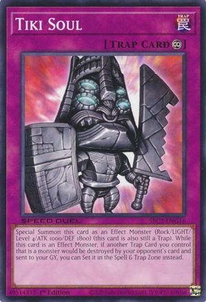Tiki Soul (SBC2-ENG16) - Speed Duel: Battle City Finals 1st Edition Speed Duel: Battle City Finals Yugioh Single  Squirtle Squad Card Shop.