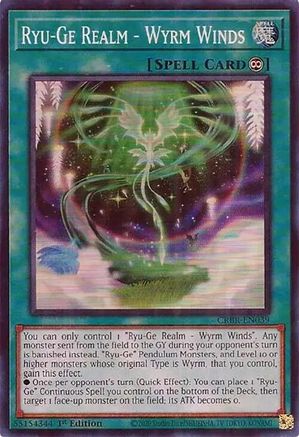 Ryu-Ge Realm - Wyrm Winds (SR) (CRBR-EN039) - Crossover Breakers 1st Edition Crossover Breakers Yugioh Single  Squirtle Squad Card Shop.