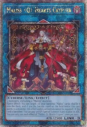 Maliss Q Hearts Crypter (Quarter Century Secret Rare) (CRBR-EN020) - Crossover Breakers 1st Edition Crossover Breakers Yugioh Single  Squirtle Squad Card Shop.