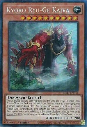 Kyoro Ryu-Ge Kaiva (CR) (CRBR-EN031) - Crossover Breakers 1st Edition Crossover Breakers Yugioh Single  Squirtle Squad Card Shop.