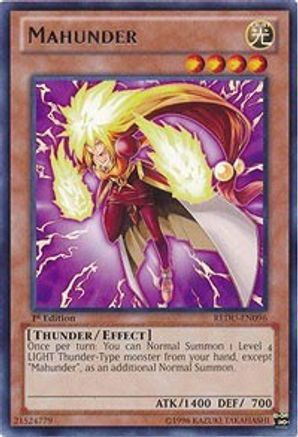 Mahunder (REDU-EN096) - Return of the Duelist Unlimited Return of the Duelist Yugioh Single  Squirtle Squad Card Shop.