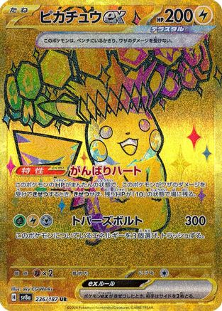 Pikachu ex (236/187) - SV8a Terastal Fest ex Holofoil SV8a: Terastal Fest ex Pokemon Japanese Single  Squirtle Squad Card Shop.
