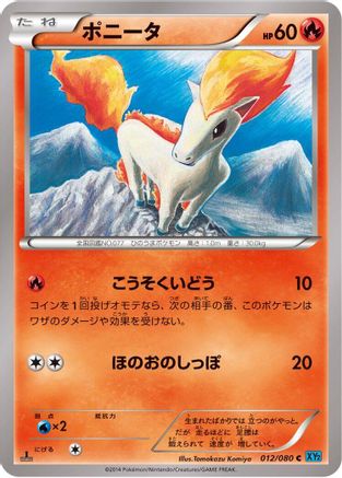 Ponyta (012/080) - XY2 Wild Blaze Unlimited XY2: Wild Blaze Pokemon Japanese Single  Squirtle Squad Card Shop.