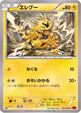 Electabuzz (027/096) - XY3 Rising Fist 1st Edition XY3: Rising Fist Pokemon Japanese Single  Squirtle Squad Card Shop.