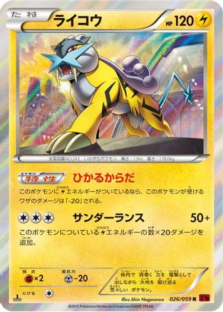 Raikou (026/059) - XY8Br Red Flash Unlimited Holofoil XY8-Br: Red Flash Pokemon Japanese Single  Squirtle Squad Card Shop.