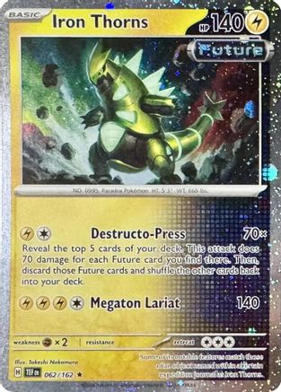 Iron Thorns (Cosmos Holo) 062/162  - Holofoil Miscellaneous Cards & Products - Rare Miscellaneous Cards & Products Pokemon Single  Squirtle Squad Card Shop.