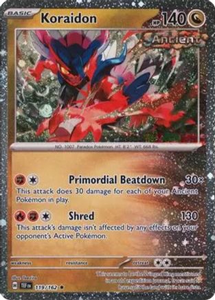 Koraidon (Cosmos Holo) 119/162  - Holofoil Miscellaneous Cards & Products - Rare Miscellaneous Cards & Products Pokemon Single  Squirtle Squad Card Shop.