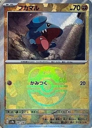Gible (Master Ball Pattern) (081/187) - SV8a Terastal Fest ex Holofoil SV8a: Terastal Fest ex Pokemon Japanese Single  Squirtle Squad Card Shop.