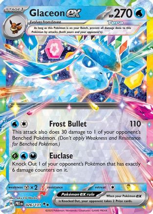 Glaceon ex 026 (H) - SV Prismatic Evolutions - DR