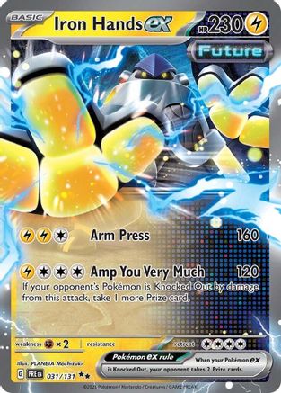 Iron Hands ex 031/131  - Holofoil SV Prismatic Evolutions - Double Rare SV: Prismatic Evolutions Pokemon Single  Squirtle Squad Card Shop.