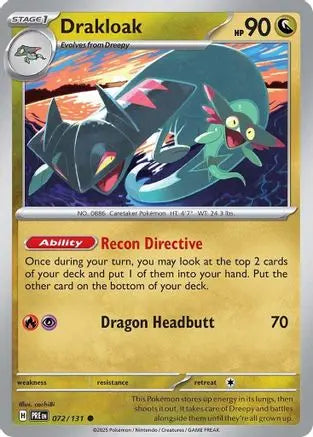 Drakloak 072  - Reverse Holofoil SV Prismatic Evolutions - Common