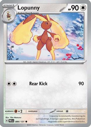 Lopunny 084  SV Prismatic Evolutions - Common SV: Prismatic Evolutions Pokemon Single  Squirtle Squad Card Shop.