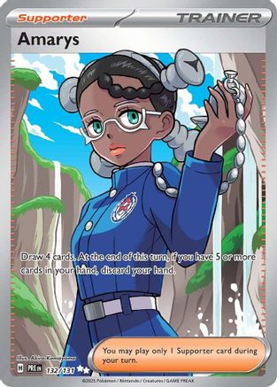 Amarys 132/131  - Holofoil SV Prismatic Evolutions - Ultra Rare SV: Prismatic Evolutions Pokemon Single  Squirtle Squad Card Shop.