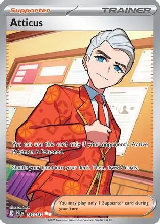 Atticus 134/131  - Holofoil SV Prismatic Evolutions - Ultra Rare SV: Prismatic Evolutions Pokemon Single  Squirtle Squad Card Shop.