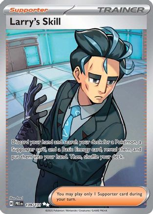 Larry's Skill 139/131  - Holofoil SV Prismatic Evolutions - Ultra Rare SV: Prismatic Evolutions Pokemon Single  Squirtle Squad Card Shop.