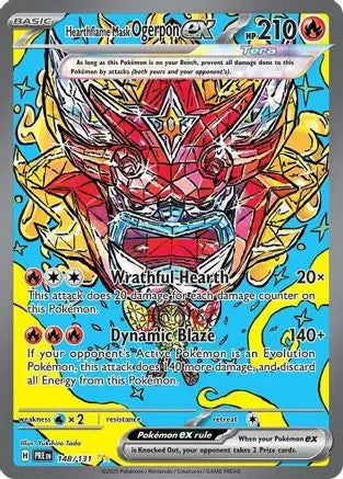 Hearthflame Mask Ogerpon ex 148/131  - Holofoil SV Prismatic Evolutions - Special Illustration Rare SV: Prismatic Evolutions Pokemon Single  Squirtle Squad Card Shop.