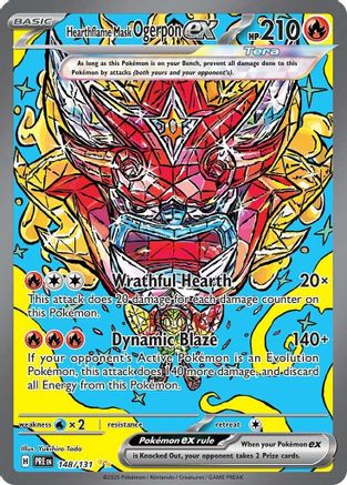 Hearthflame Mask Ogerpon ex 148/131  - Holofoil SV Prismatic Evolutions - Special Illustration Rare SV: Prismatic Evolutions Pokemon Single  Squirtle Squad Card Shop.