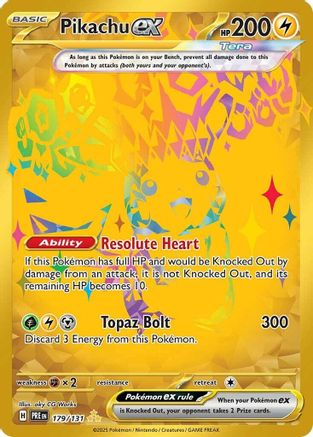 Pikachu ex 179/131 – Prismatic Evolutions – Hyper Rare Pokémon Card