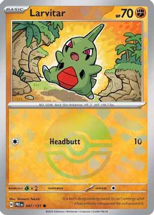 Larvitar (Poke Ball Pattern) 047  - Holofoil SV Prismatic Evolutions - Common SV: Prismatic Evolutions Pokemon Single  Squirtle Squad Card Shop.