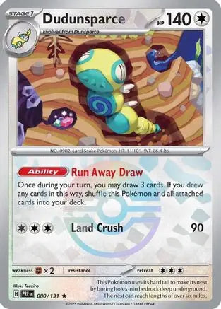 Dudunsparce (Poke Ball Pattern) 080  - Holofoil SV Prismatic Evolutions - Rare