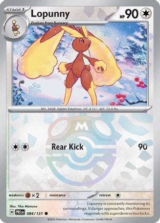 Lopunny (Master Ball Pattern) 084  - Holofoil SV Prismatic Evolutions - Common SV: Prismatic Evolutions Pokemon Single  Squirtle Squad Card Shop.