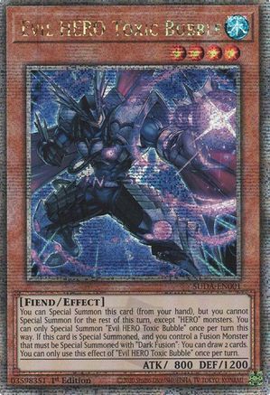 Evil HERO Toxic Bubble (Quarter Century Secret Rare) (SUDA-EN001) - Supreme Darkness 1st Edition Supreme Darkness Yugioh Single  Squirtle Squad Card Shop.
