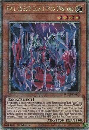 Evil HERO Dead-End Prison (Quarter Century Secret Rare) (SUDA-EN002) - Supreme Darkness 1st Edition Supreme Darkness Yugioh Single  Squirtle Squad Card Shop.