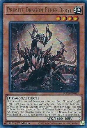 Primite Dragon Ether Beryl (SUDA-EN015) - Supreme Darkness 1st Edition Supreme Darkness Yugioh Single  Squirtle Squad Card Shop.