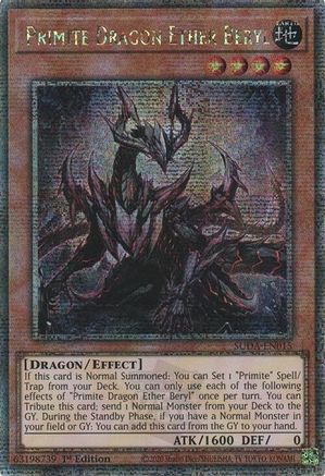 Primite Dragon Ether Beryl (Quarter Century Secret Rare) (SUDA-EN015) - Supreme Darkness 1st Edition Supreme Darkness Yugioh Single  Squirtle Squad Card Shop.