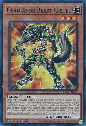 Gladiator Beast Gistel (SUDA-EN017) - Supreme Darkness 1st Edition Supreme Darkness Yugioh Single  Squirtle Squad Card Shop.