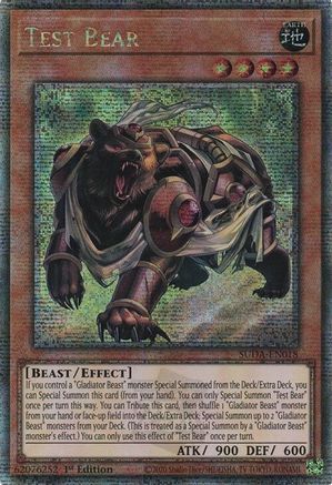 Test Bear (Quarter Century Secret Rare) (SUDA-EN018) - Supreme Darkness 1st Edition Supreme Darkness Yugioh Single  Squirtle Squad Card Shop.