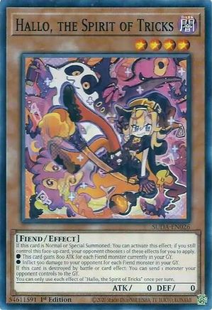 Hallo, the Spirit of Tricks (SUDA-EN026) - Supreme Darkness 1st Edition Supreme Darkness Yugioh Single  Squirtle Squad Card Shop.