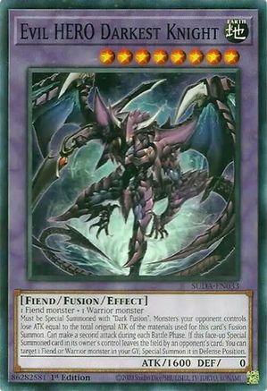 Evil HERO Darkest Knight (SUDA-EN033) - Supreme Darkness 1st Edition Supreme Darkness Yugioh Single  Squirtle Squad Card Shop.