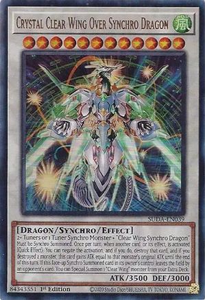 Crystal Clear Wing Over Synchro Dragon (SUDA-EN039) - Supreme Darkness 1st Edition Supreme Darkness Yugioh Single  Squirtle Squad Card Shop.
