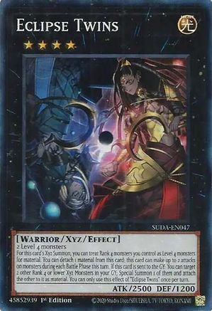Eclipse Twins (SUDA-EN047) - Supreme Darkness 1st Edition Supreme Darkness Yugioh Single  Squirtle Squad Card Shop.