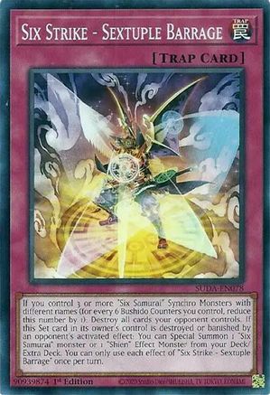 Six Strike - Sextuple Barrage (SUDA-EN078) - Supreme Darkness 1st Edition Supreme Darkness Yugioh Single  Squirtle Squad Card Shop.