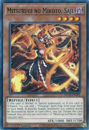 Mitsurugi no Mikoto, Saji (SUDA-EN091) - Supreme Darkness 1st Edition Supreme Darkness Yugioh Single  Squirtle Squad Card Shop.