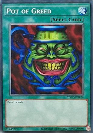 Pot of Greed (YGLD-ENB26) - King of Games: Yugi's Legendary Decks (2020 Date Reprint) Unlimited King of Games: Yugi's Legendary Decks (2020 Date Reprint) Yugioh Single  Squirtle Squad Card Shop.