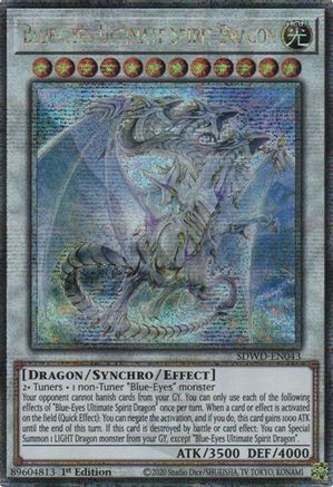 Blue-Eyes Ultimate Spirit Dragon (Quarter Century Secret Rare) (SDWD-EN043) - Structure Deck: Blue-Eyes White Destiny 1st Edition Structure Deck: Blue-Eyes White Destiny Yugioh Single  Squirtle Squad Card Shop.