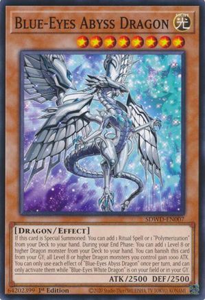 Blue-Eyes Abyss Dragon (SDWD-EN007) - Structure Deck: Blue-Eyes White Destiny 1st Edition Structure Deck: Blue-Eyes White Destiny Yugioh Single  Squirtle Squad Card Shop.