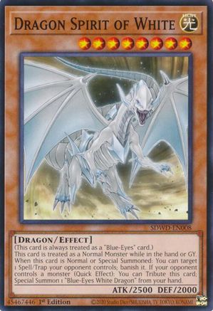Dragon Spirit of White (SDWD-EN008) - Structure Deck: Blue-Eyes White Destiny 1st Edition Structure Deck: Blue-Eyes White Destiny Yugioh Single  Squirtle Squad Card Shop.