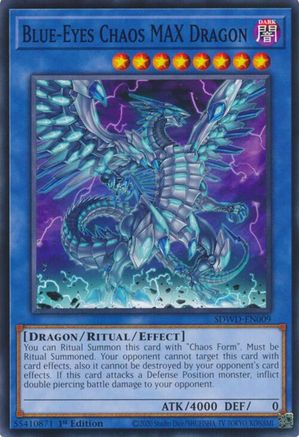 Blue-Eyes Chaos MAX Dragon (SDWD-EN009) - Structure Deck: Blue-Eyes White Destiny Unlimited Structure Deck: Blue-Eyes White Destiny Yugioh Single  Squirtle Squad Card Shop.