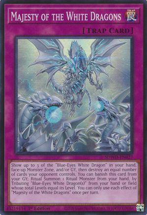 Majesty of the White Dragons (SDWD-EN027) - Structure Deck: Blue-Eyes White Destiny 1st Edition Structure Deck: Blue-Eyes White Destiny Yugioh Single  Squirtle Squad Card Shop.