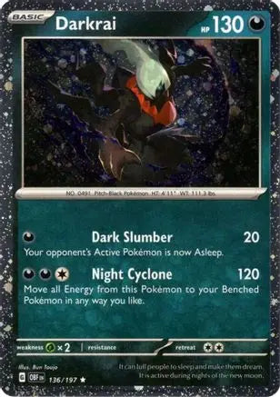 Darkrai (Cosmos Holo) 136  - Holofoil Miscellaneous Cards & Products - Rare