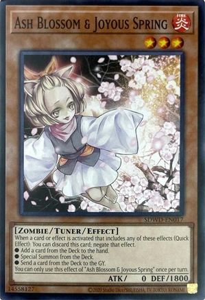 Ash Blossom & Joyous Spring (Unlimited Misprint) (SDWD-EN017) - Structure Deck: Blue-Eyes White Destiny Unlimited Structure Deck: Blue-Eyes White Destiny Yugioh Single  Squirtle Squad Card Shop.