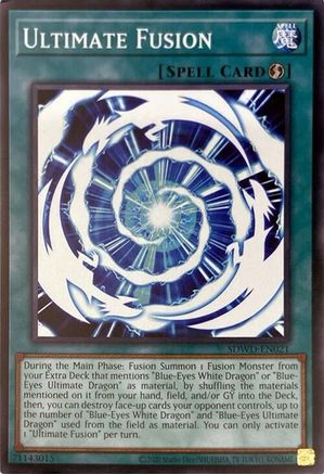 Ultimate Fusion (Unlimited Misprint) (SDWD-EN021) - Structure Deck: Blue-Eyes White Destiny Unlimited Structure Deck: Blue-Eyes White Destiny Yugioh Single  Squirtle Squad Card Shop.